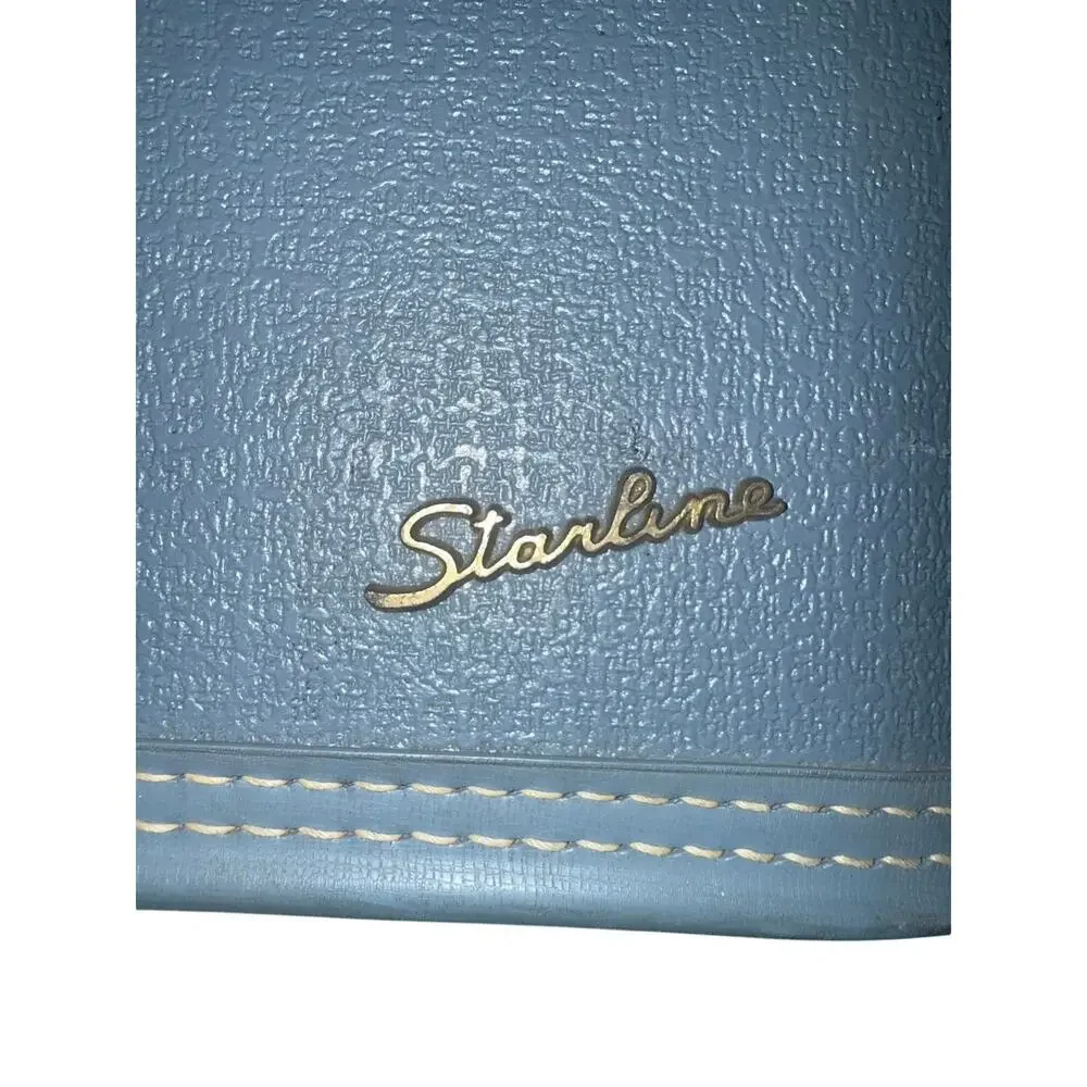 Vintage 1950s Starline Blue Train Case Vanity Cosmetic Luggage MCM Baltimore